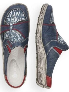 Remonte Navy and Red Slip-On Casual Loafers excellent condition.!